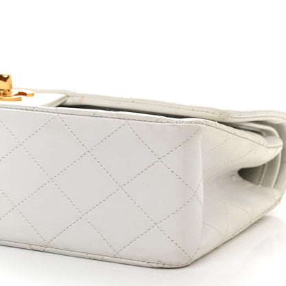 Chanel Lambskin Quilted Medium Double Flap White 10 of 21