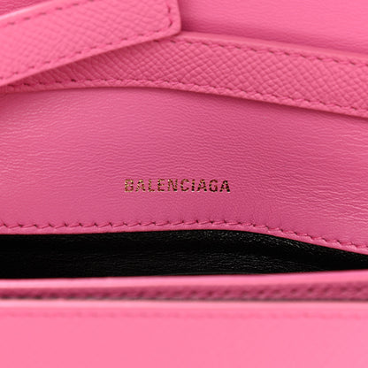 Balenciaga Signature Grained Calfskin Logo Print Ville Day Bag XS Rose Bubblegum Black 6 of 14