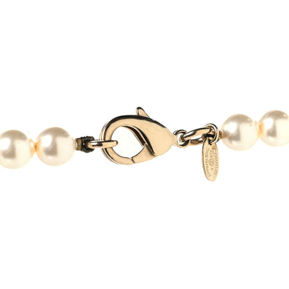 Chanel Crystal Pearl CC Long Necklace Gold 4 of 5