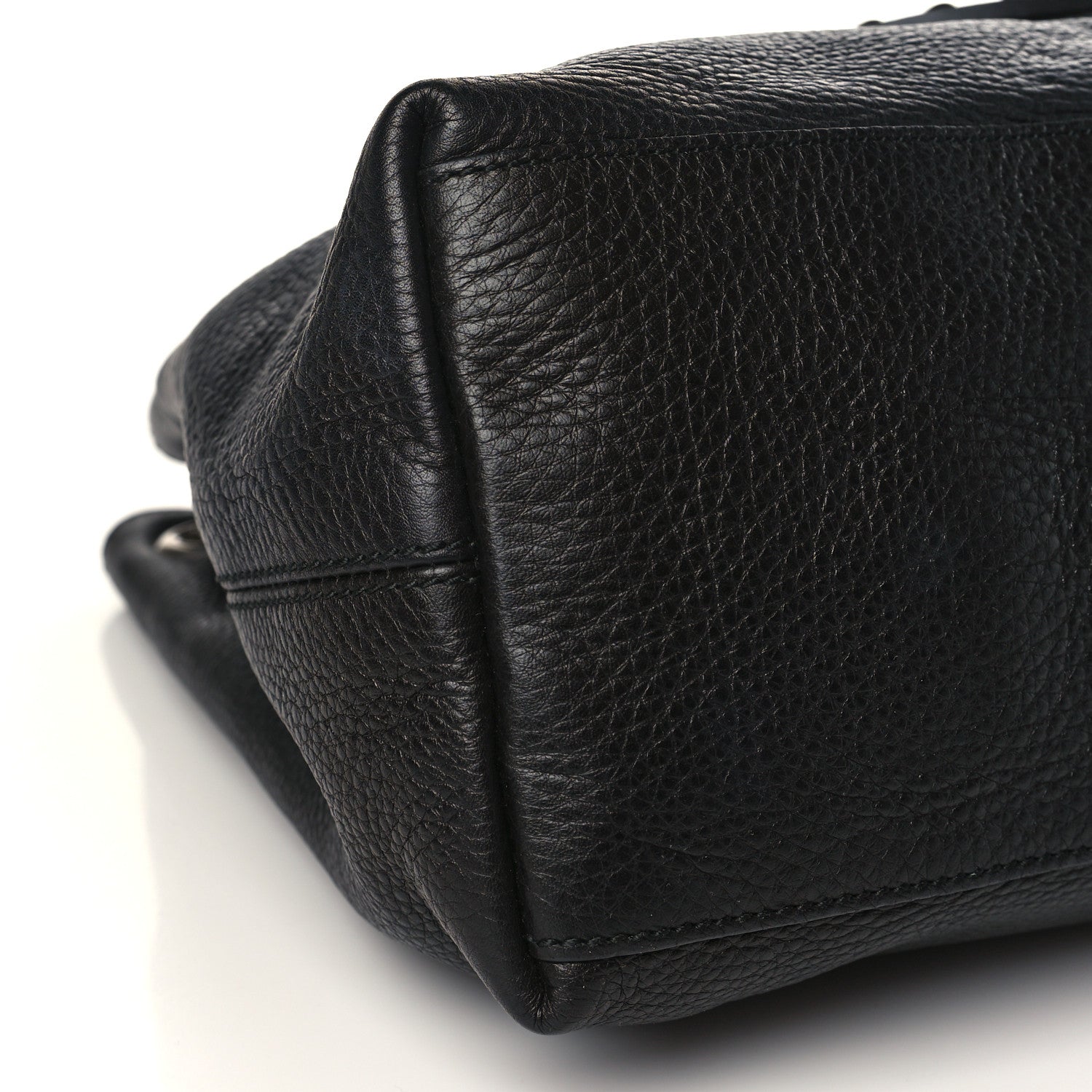 Gucci Pebbled Calfskin Studded Medium Soho Chain Shoulder Bag Black 8 of 10