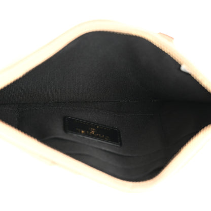 Chanel Caviar Quilted Filigree Classic Flat Wallet Pouch Beige Black 5 of 7