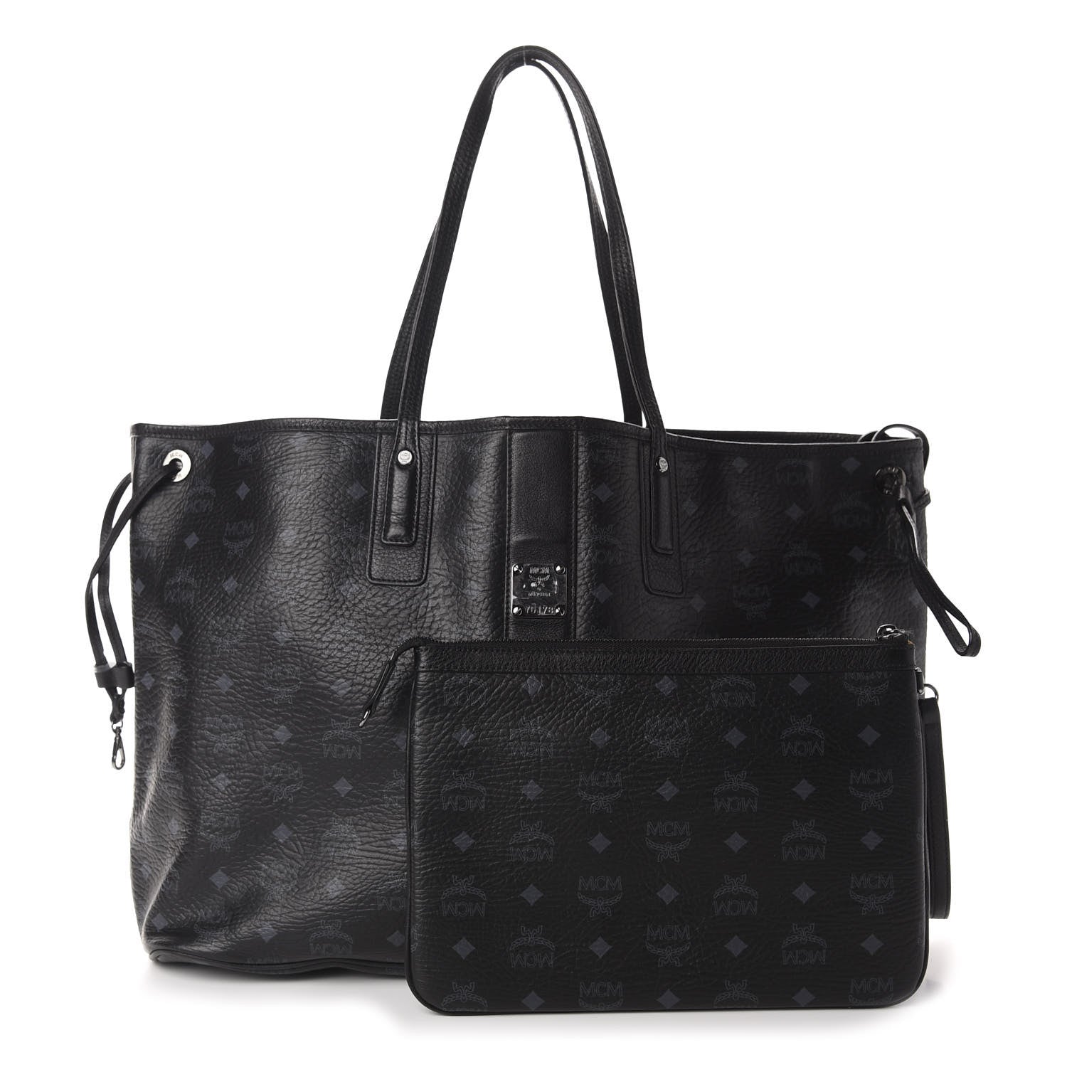 MCM Visetos Large Liz Reversible Shopper Tote Black 1 of 15