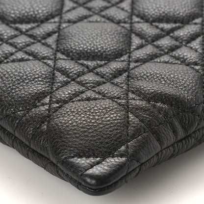 Christian Dior Supple Calfskin Cannage Large Caro Daily Pouch Black 8 of 8