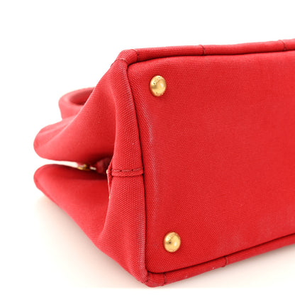 Prada Canapa Small Logo Tote Rosso 9 of 10
