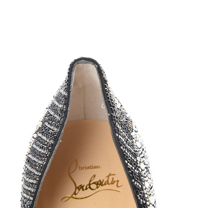Christian Louboutin Suede Strass Eloise 100 Pumps 39.5 Black 8 of 9