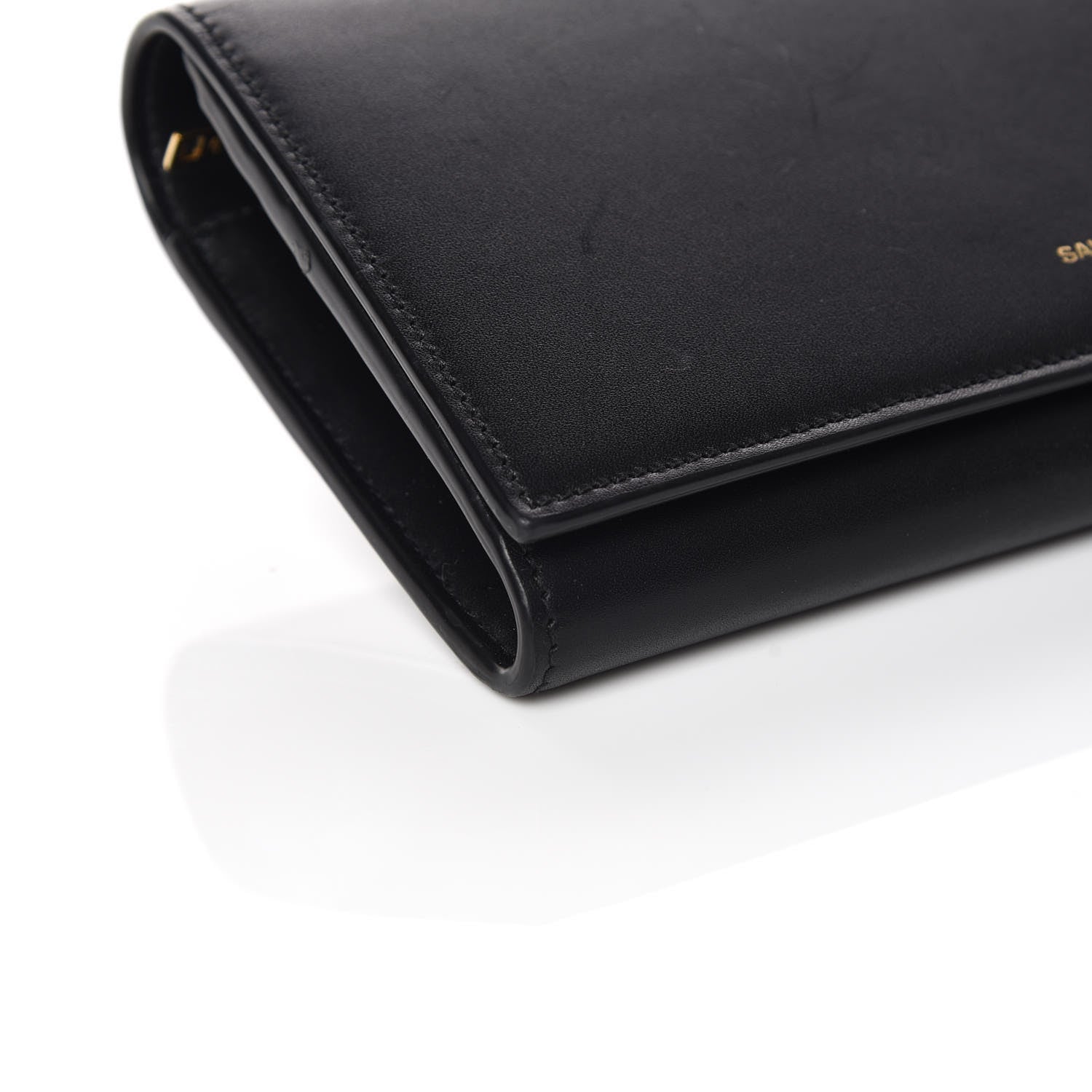 Saint Laurent Smooth Calfskin Classic Large Flap Wallet Black 9 of 11