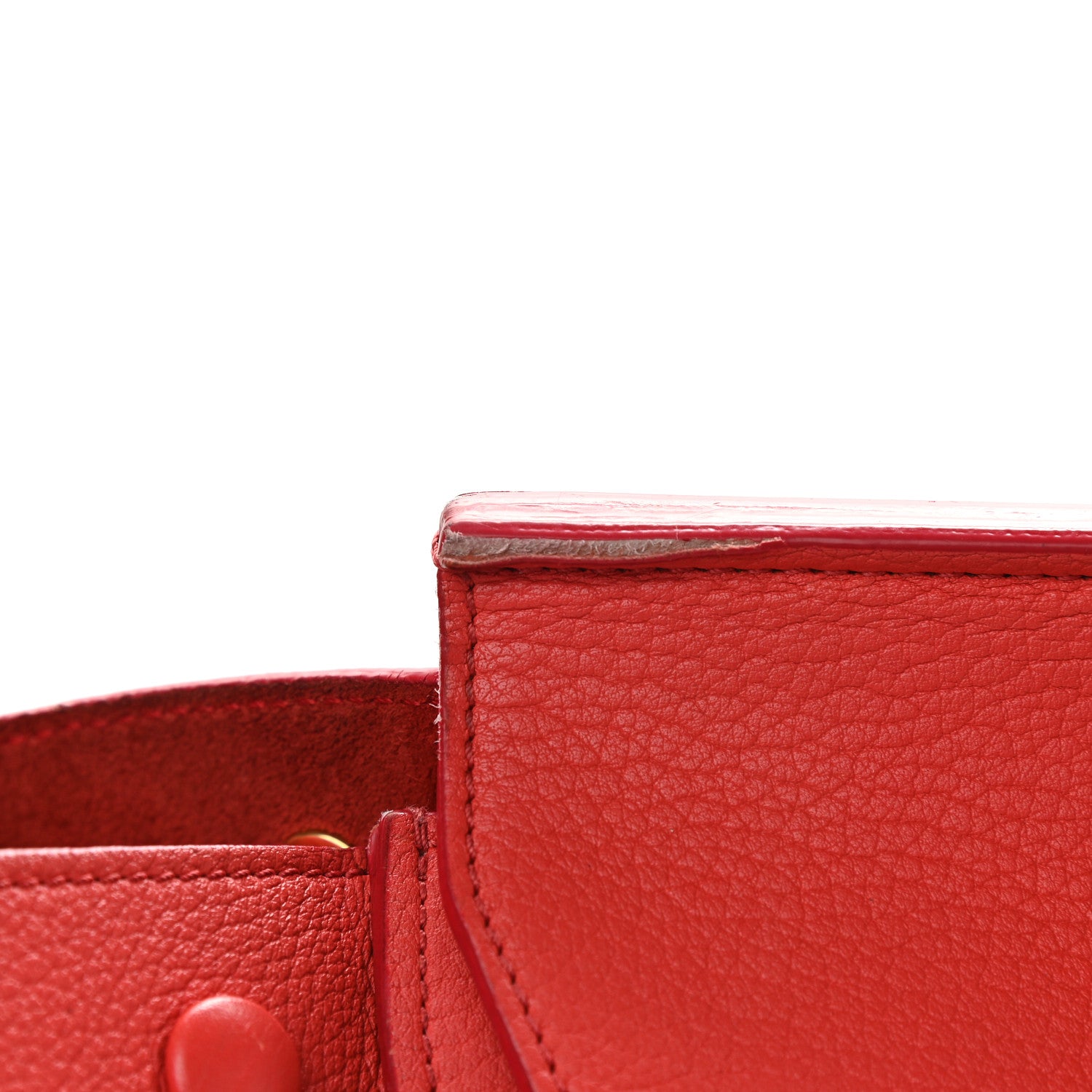 Celine Crisped Calfskin Medium Tie Knot Tote Vermillion 16 of 17