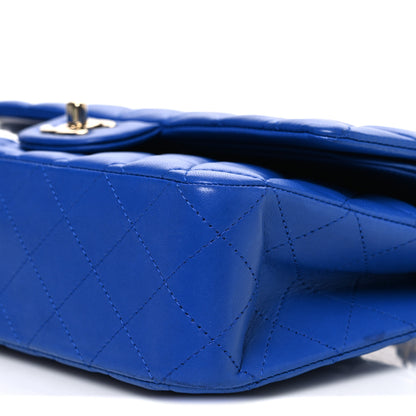 Chanel Lambskin Quilted Medium Double Flap Blue 10 of 10