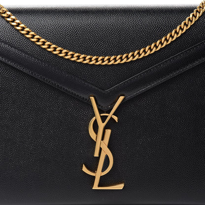Saint Laurent Grain De Poudre Monogram Cassandra Chain Wallet Black Rouge Legion 10 of 11
