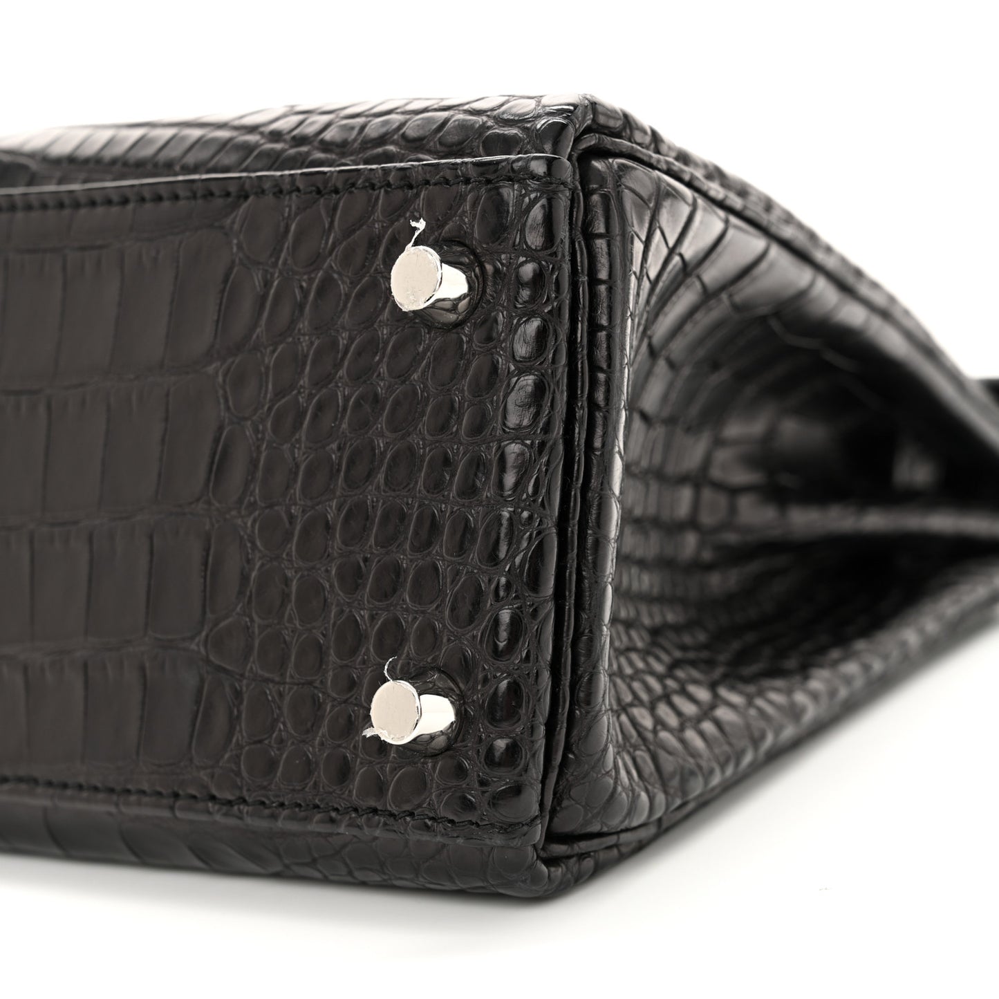 Matte Alligator Kelly Retourne 25 Black