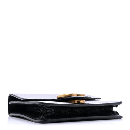 Gucci Calfskin Small GG Marmont Chain Handle Bag Black 4 of 13