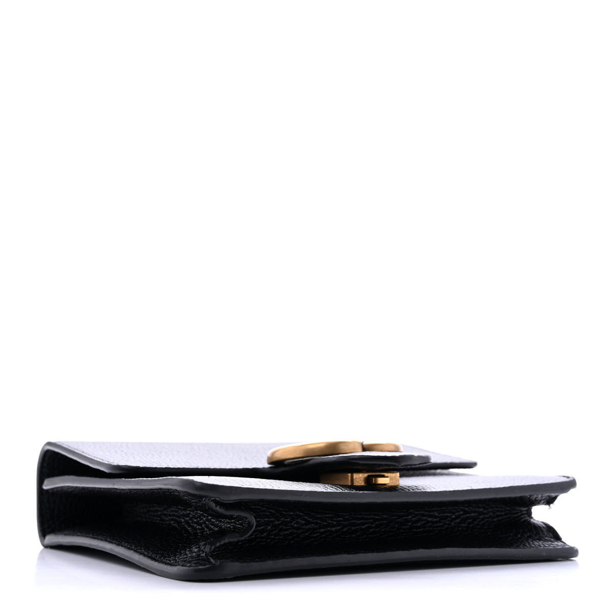 Gucci Calfskin Small GG Marmont Chain Handle Bag Black 4 of 13