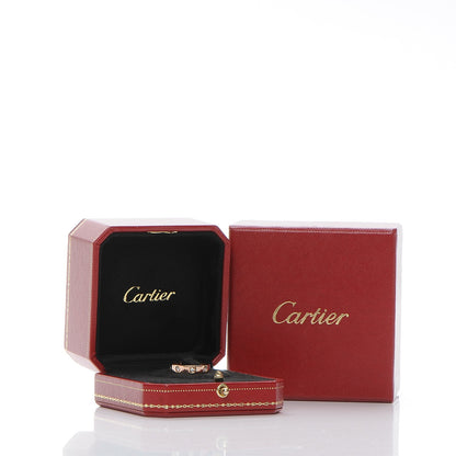 Cartier 18K Pink Gold 8 Diamond 4mm LOVE Wedding Band Ring 52 6 7 of 7