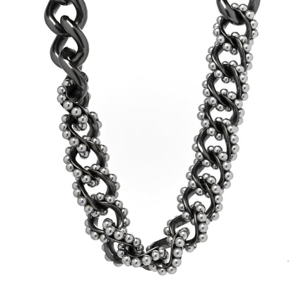 Chanel Ruthenium Pearl CC Chain Short Necklace Grey 1 of 5