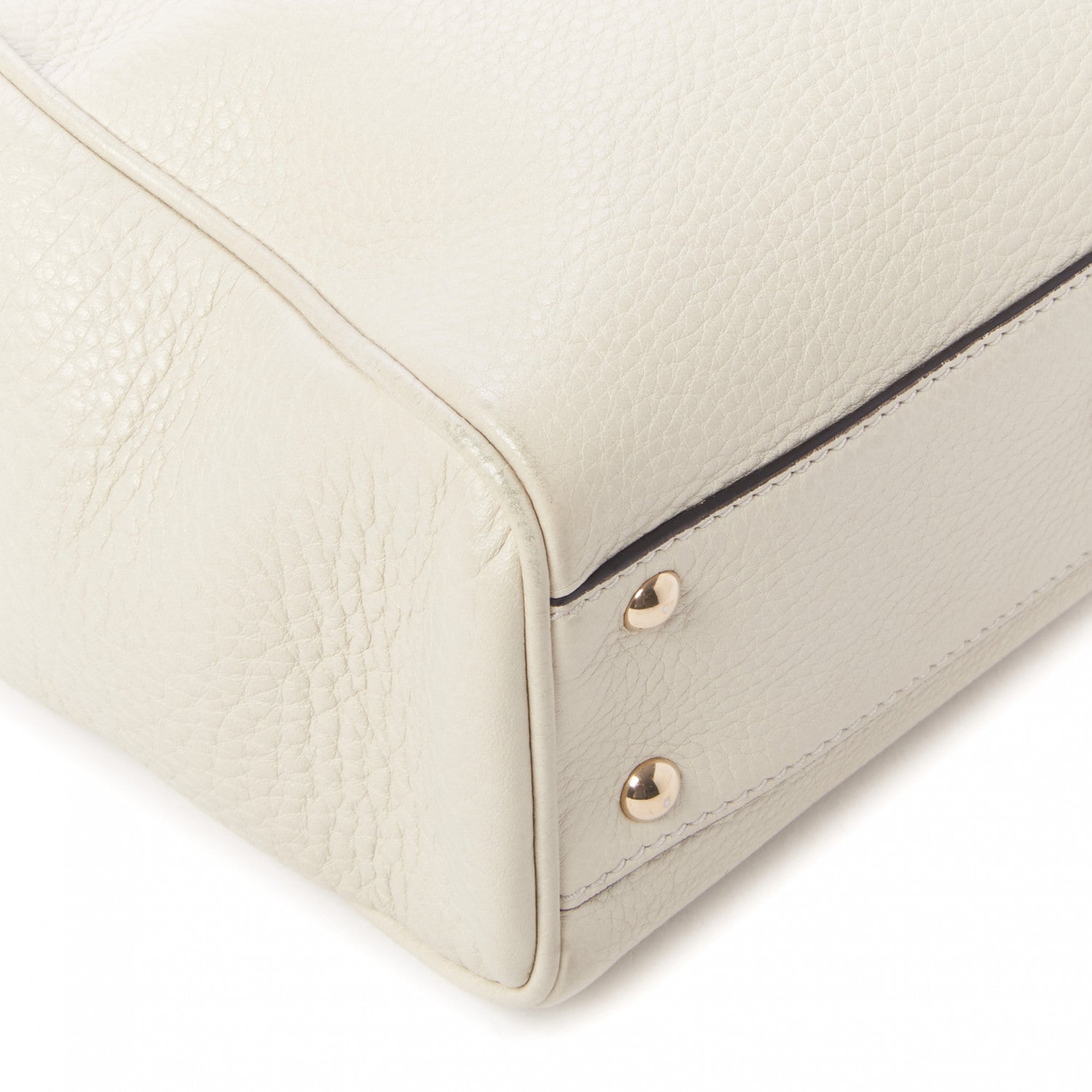 Gucci Calfskin Mini Bamboo Shopper Tote Off White 5 of 8