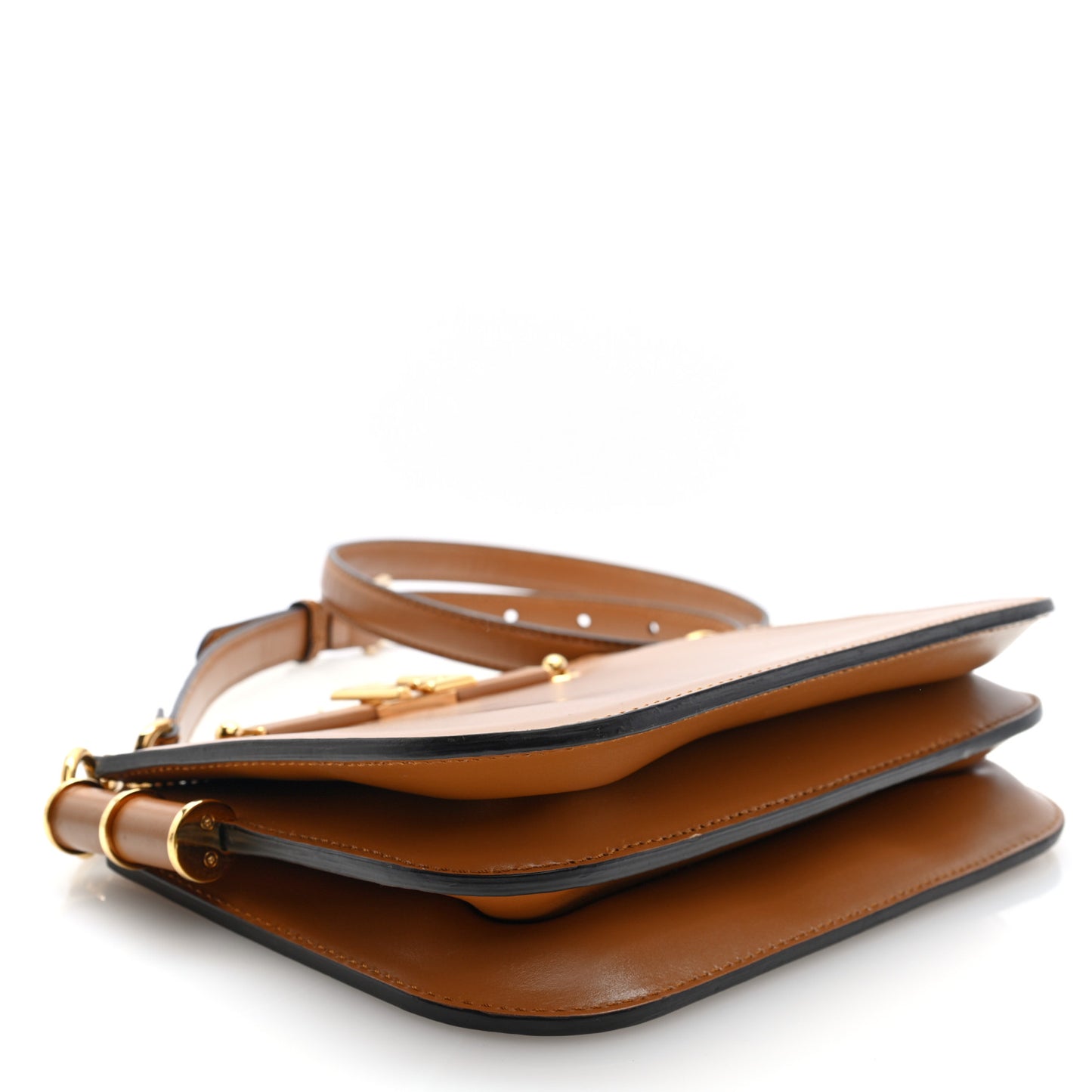 Vitello King Luxor Fendi Touch Shoulder Bag Caramello