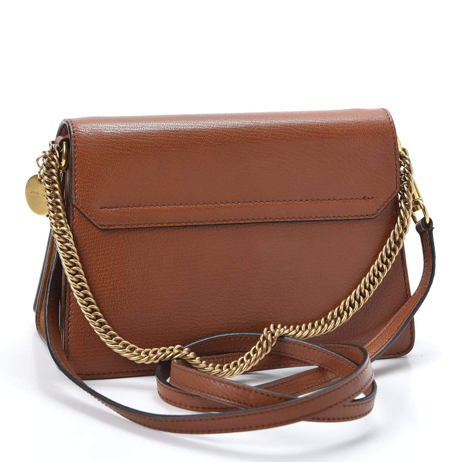 Givenchy Goatskin Small GV3 Shoulder Bag Chestnut 2 of 8