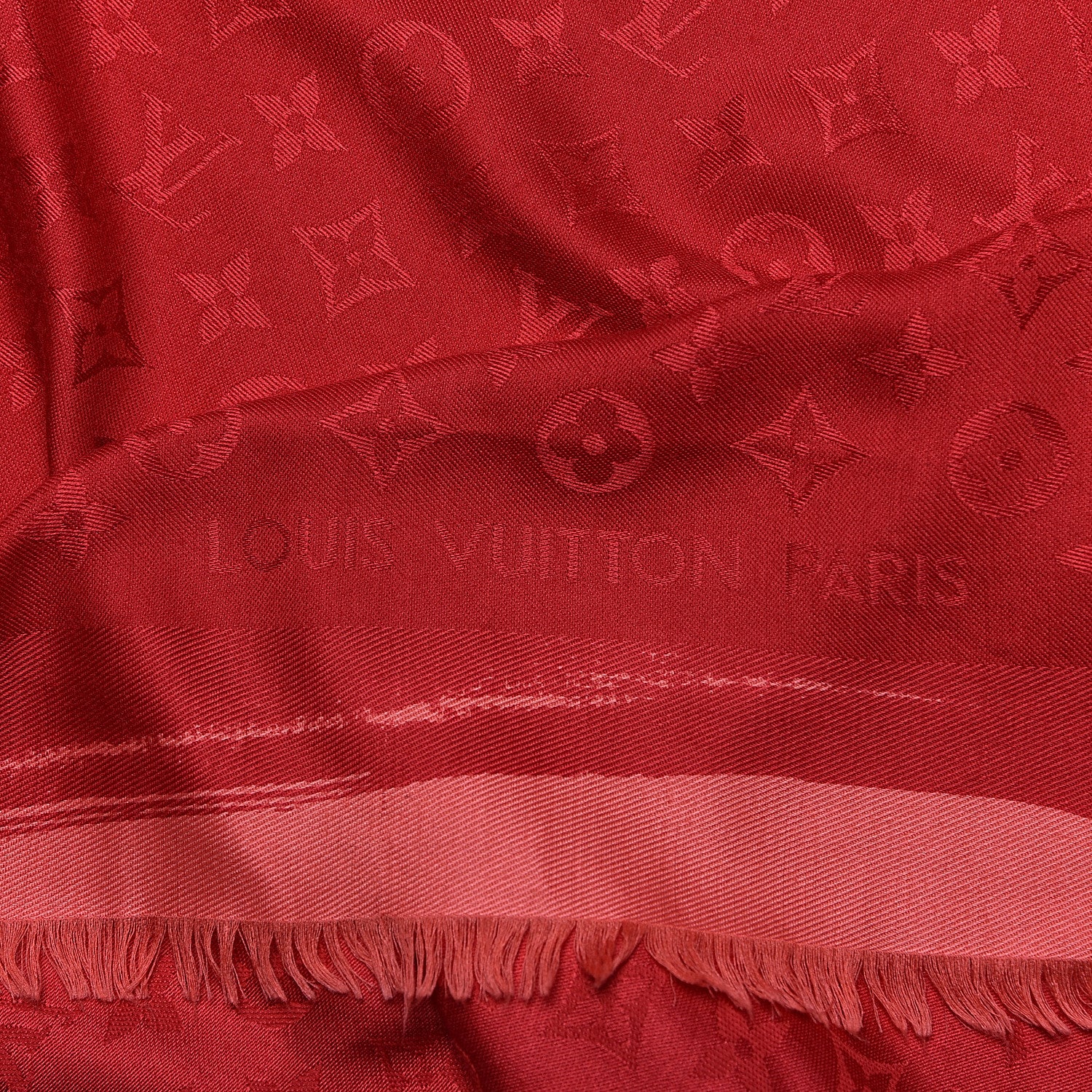Louis Vuitton Silk Wool Monogram Arty Shawl Pink 4 of 4