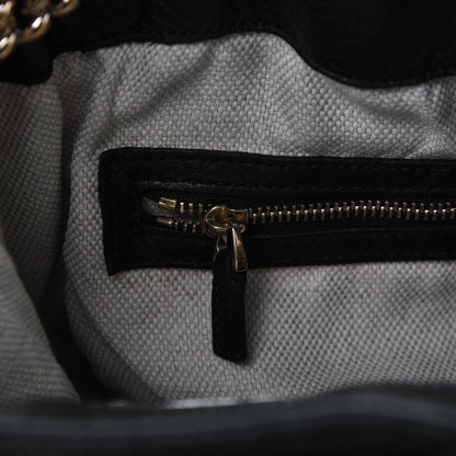 Gucci Pebbled Calfskin Medium Soho Chain Shoulder Bag Black 11 of 18