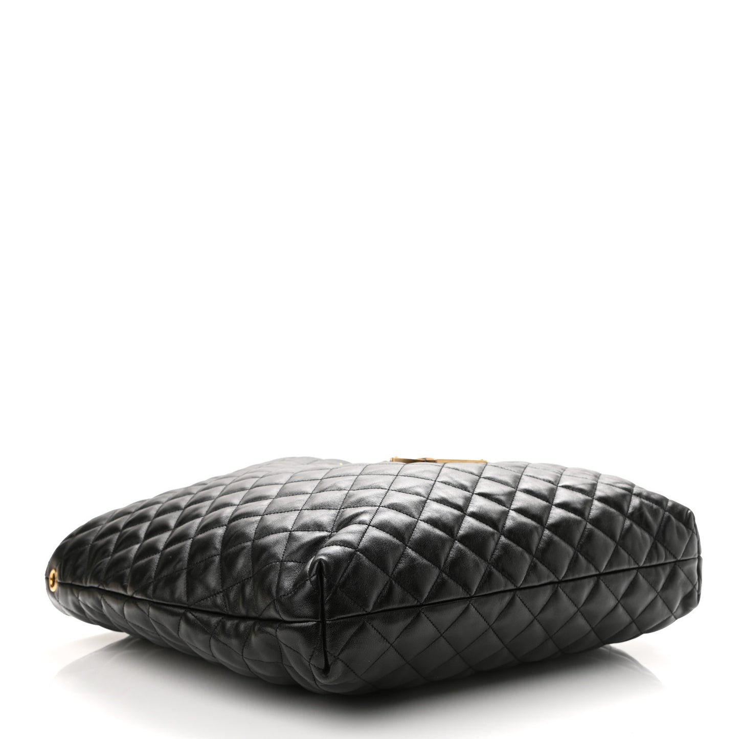 Lambskin Quilted Maxi Icare Shopping Tote Black