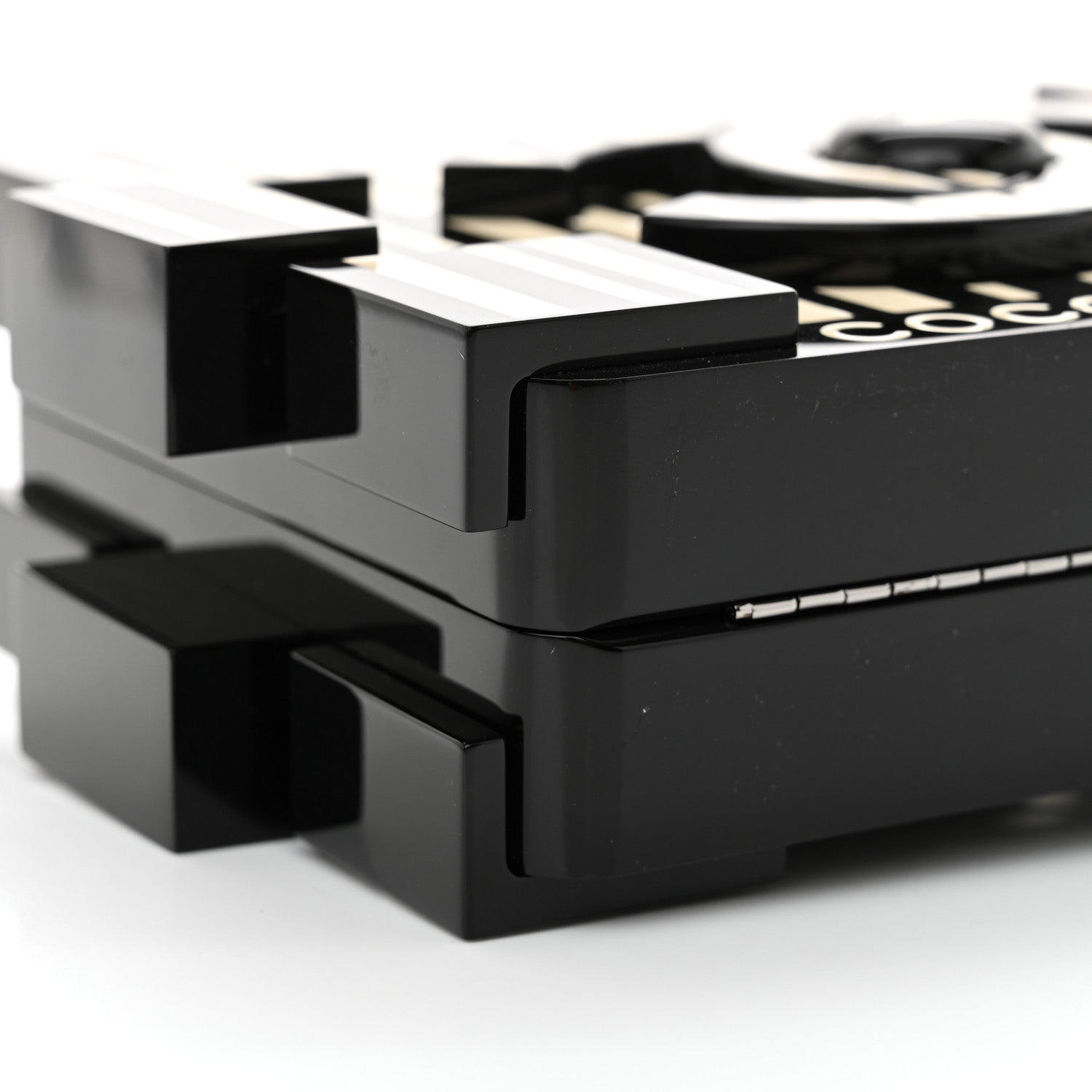 Chanel Plexiglass Barcode Boy Brick Lego Clutch Black 10 of 12