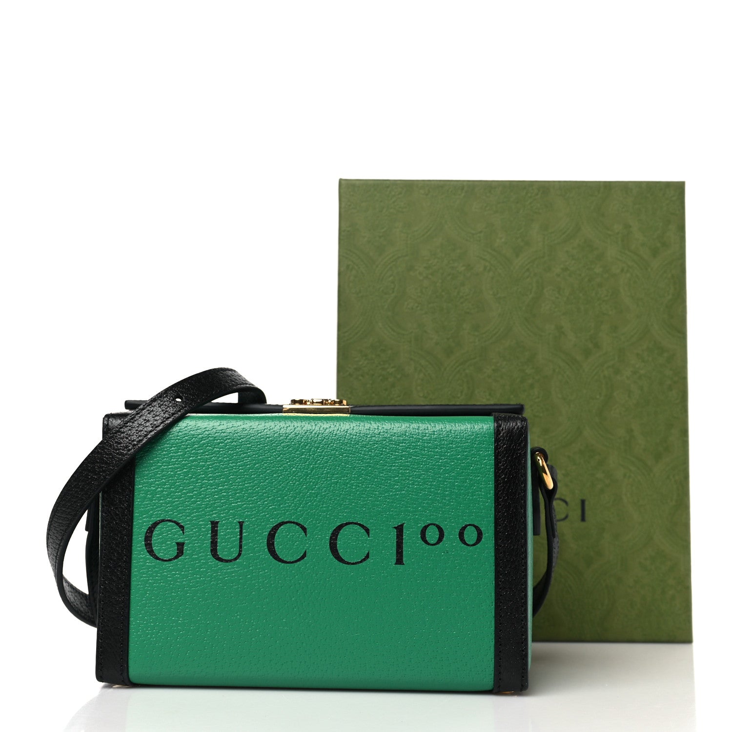 Gucci Grained Calfskin Gucci 100 Mini Bag Green 9 of 9