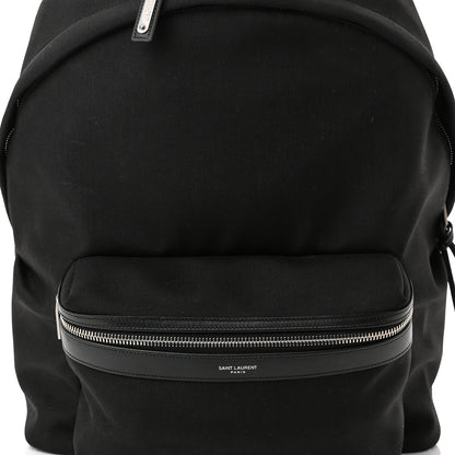 Saint Laurent Canvas City Backpack Black 10 of 12