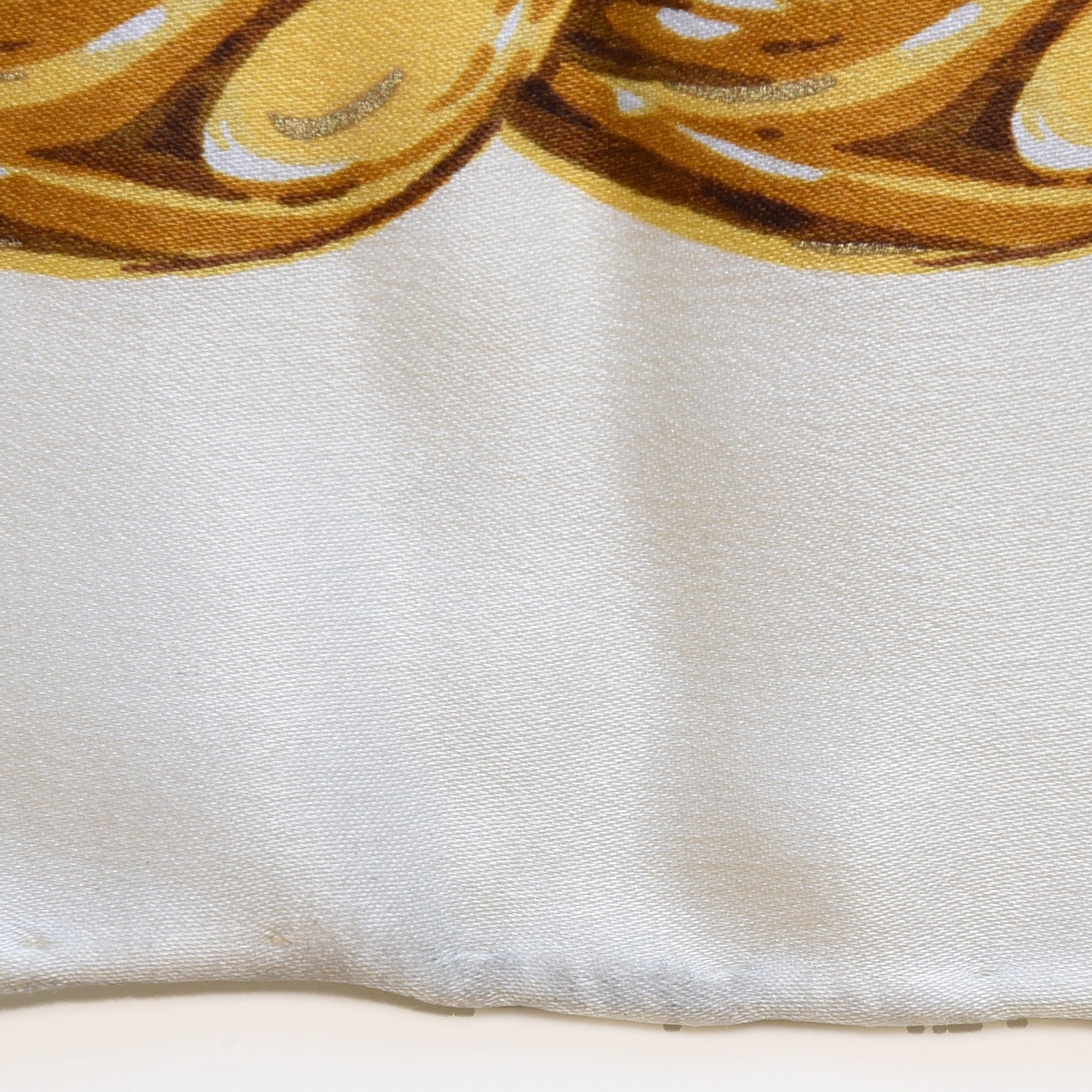 Chanel Silk CC Floral Chain Square Scarf Beige 5 of 5