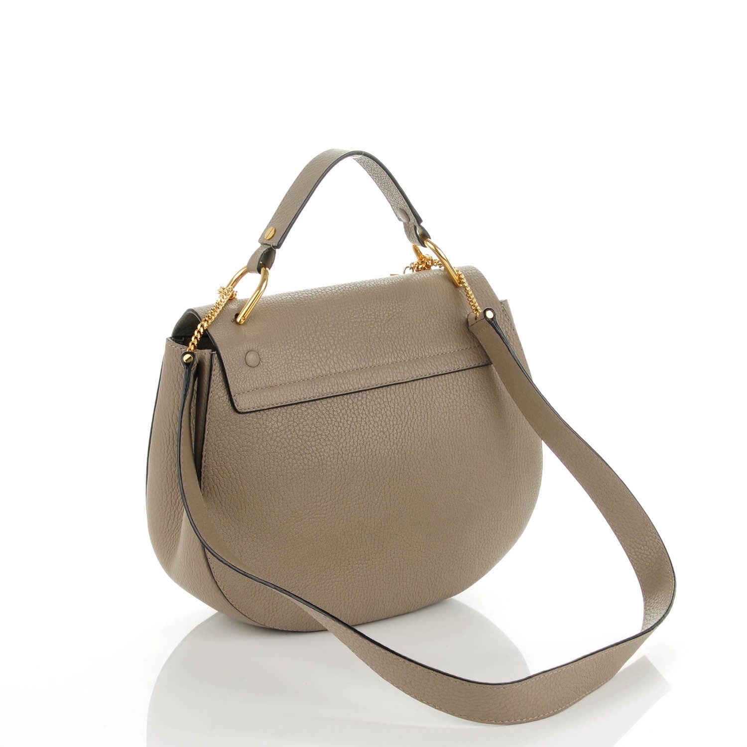 Chloe Grained Lambskin Large Drew Shoulder Bag Motty Grey 3 of 8