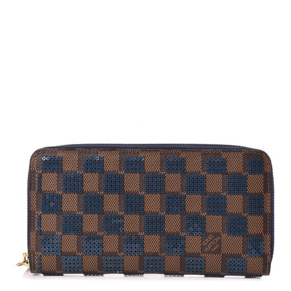 Louis Vuitton Damier Paillettes Zippy Wallet Blue 1 of 9