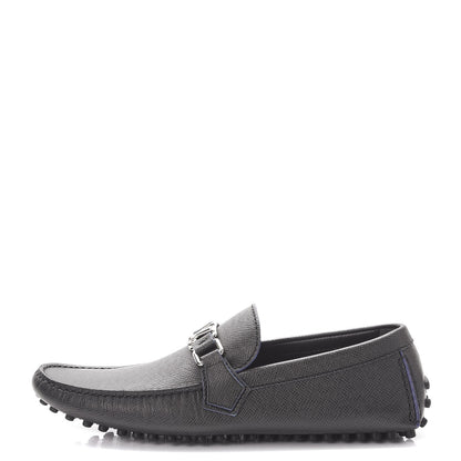 Louis Vuitton Mens Taiga Hockenheim Moccasin Loafers 8 Ardoise 1 of 9