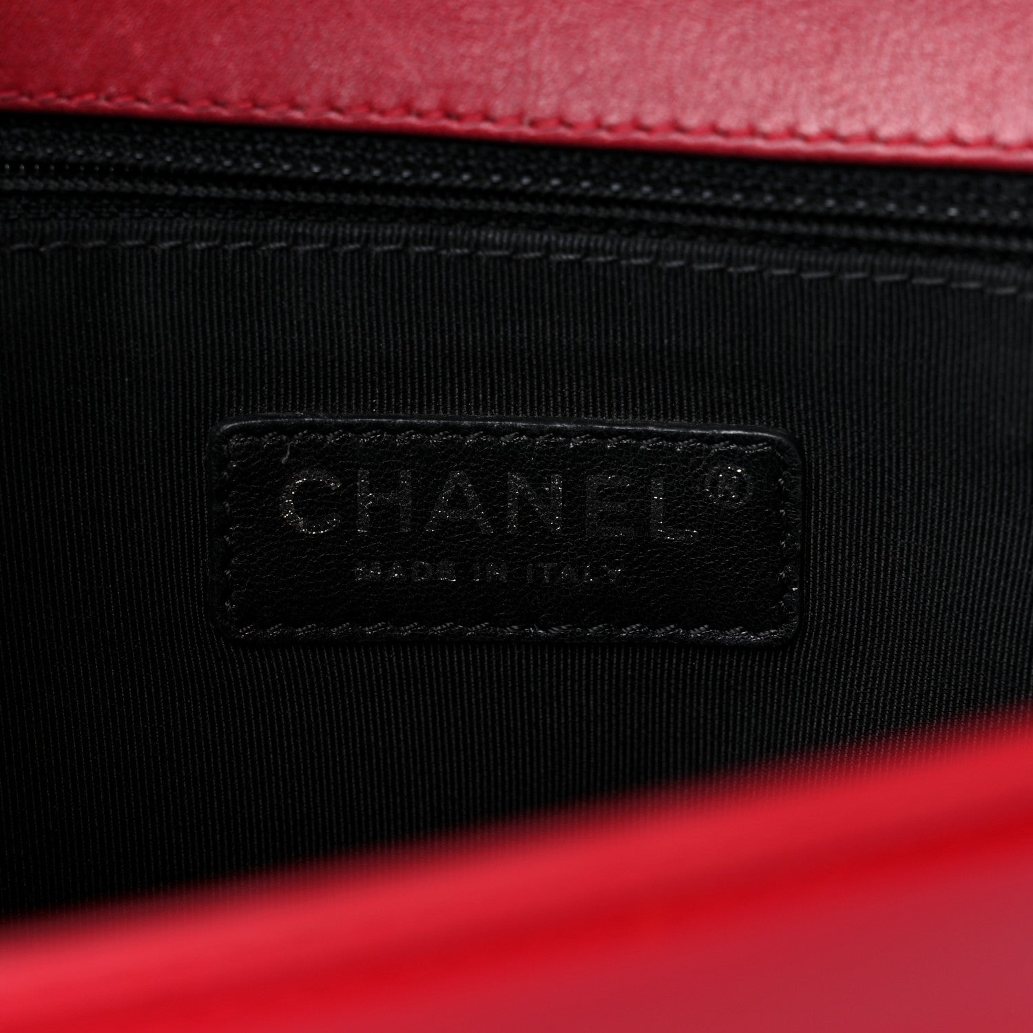 Chanel Patent Calfskin New Medium Plexiglass Boy Flap Red 6 of 15