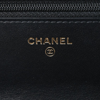 Chanel Tweed Quilted Chanel 19 Wallet On Chain WOC Black Pink Blue 6 of 12