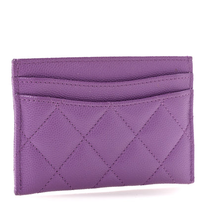 Chanel Caviar Quilted Card Holder Purple 3 of 10