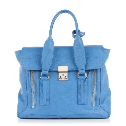 3.1 Phillip Lim 3.1 Textured Calfskin Medium Pashli Satchel Memphis Blue 1 of 8