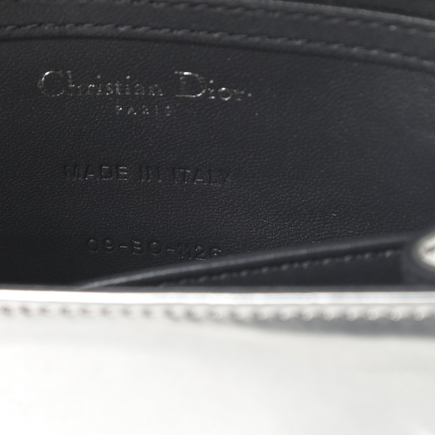 Christian Dior Metallic Patent Micro-Cannage Baby Diorama Flap Bag Silver 7 of 12