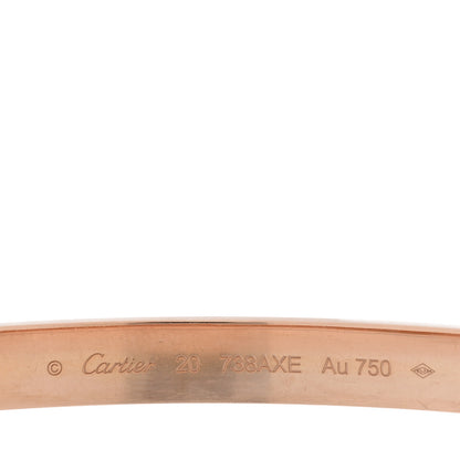Cartier 18K Pink Gold Brushed Finish LOVE Bracelet 20 3 of 7