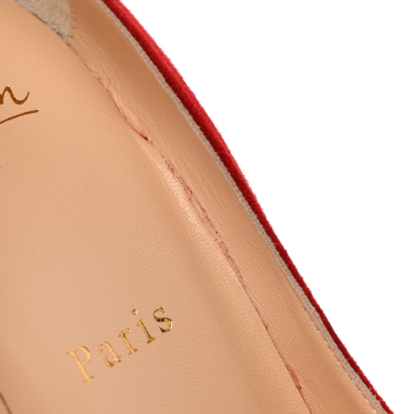 Veau Velours Pigalle Follies 100 Pumps 36 Rougissime