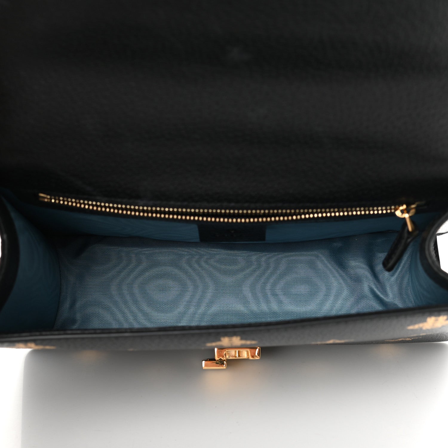 Gucci Textured Calfskin Bee Star Print Small Sylvie Shoulder Bag Black 5 of 13