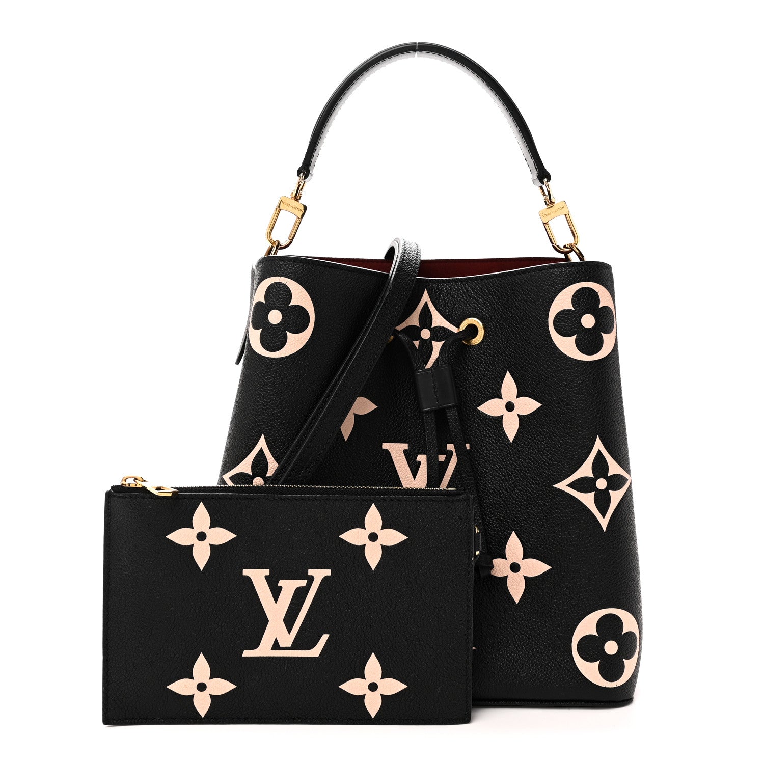 Louis Vuitton Empreinte Monogram Giant Neonoe MM Black Beige 3 of 11