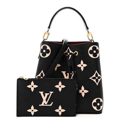 Louis Vuitton Empreinte Monogram Giant Neonoe MM Black Beige 3 of 11