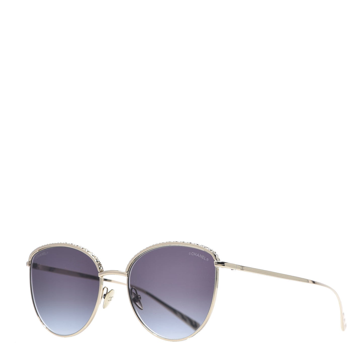 Metal Crystal Sunglasses 4258-B Gold