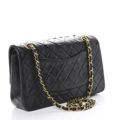 Chanel Lambskin Quilted Medium Double Flap Black 2 of 17