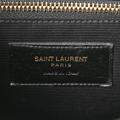 Saint Laurent Textured Calfskin Medium Classic Monogram Universite Bag Black 6 of 9