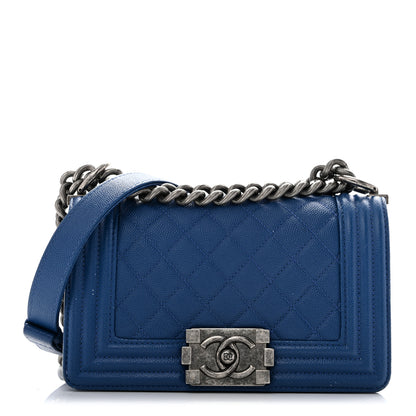 Chanel Caviar Quilted Small Boy Flap Dark Blue 1 of 13