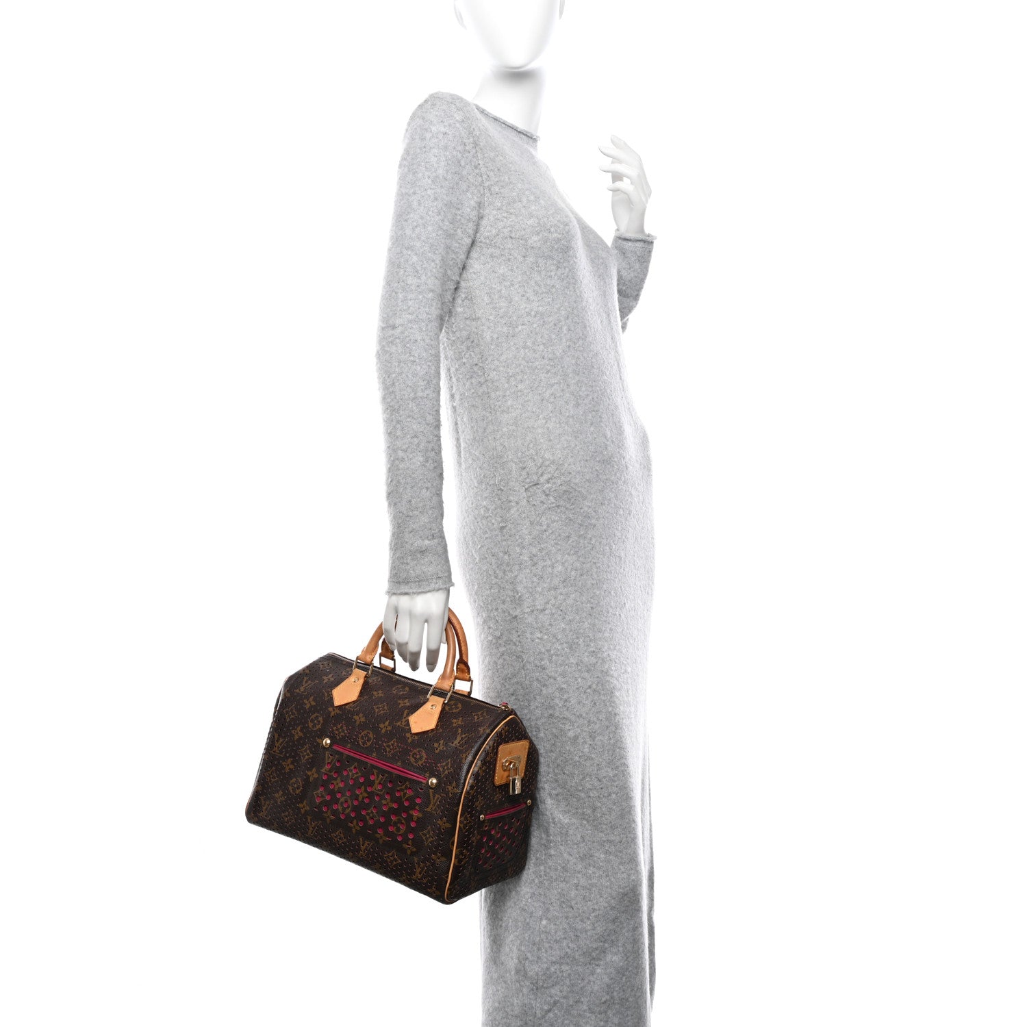 Louis Vuitton Monogram Perforated Speedy 30 Fuchsia 9 of 9