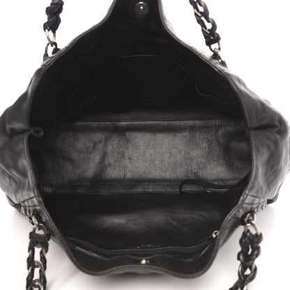 Chanel Glazed Calfskin East West Modern Chain Tote Black 5 of 14