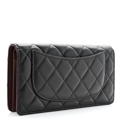 Chanel Lambskin Quilted Yen Wallet Black 3 of 12