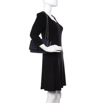 Chanel Caviar Quilted Medium CC Filigree Flap Navy Black 2 of 11