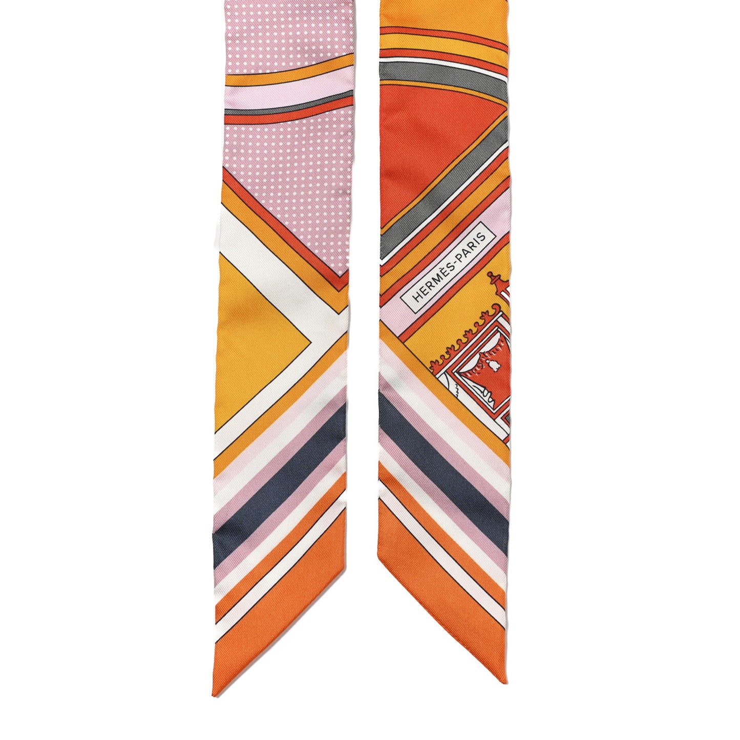 Silk Washington's Carriage Detail Twilly Orange Jaune
